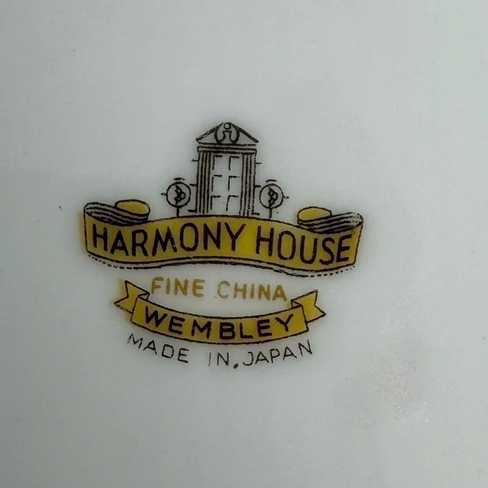 1950s Harmony House China “Wembley” Pattern Soup Bowls Set of 4